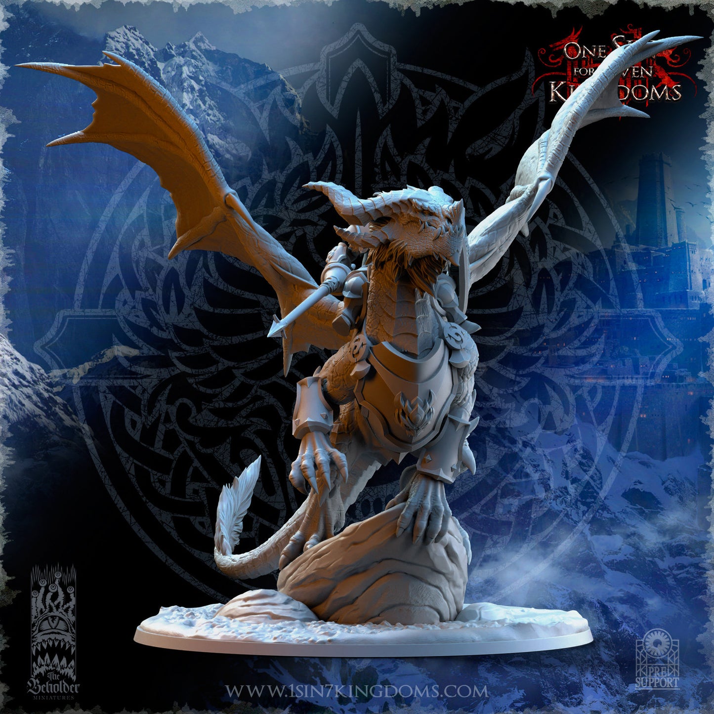 StormWolves Eternals Lord on Drake | The Beholder Miniatures | Compatible with D&D/AoS | Fantasy | Tabletop RPG