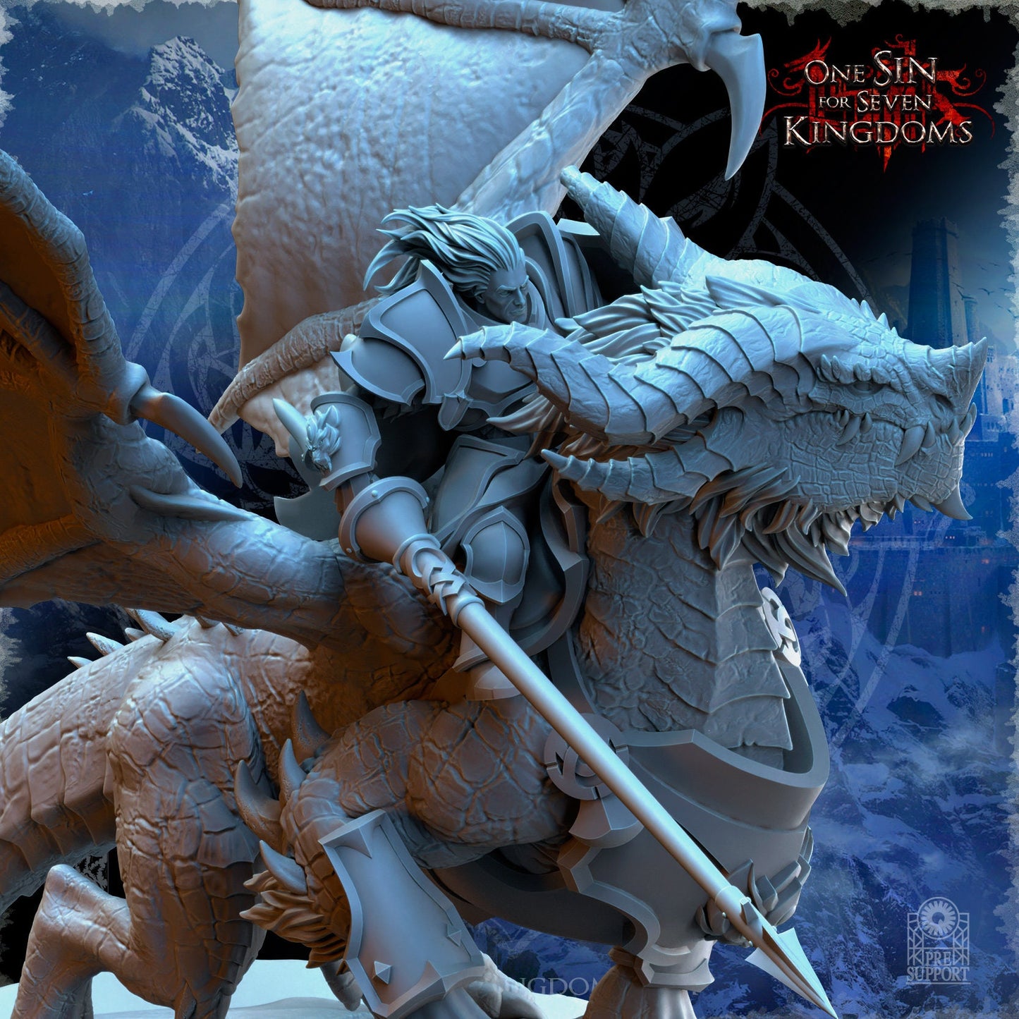 StormWolves Eternals Lord on Drake | The Beholder Miniatures | Compatible with D&D/AoS | Fantasy | Tabletop RPG