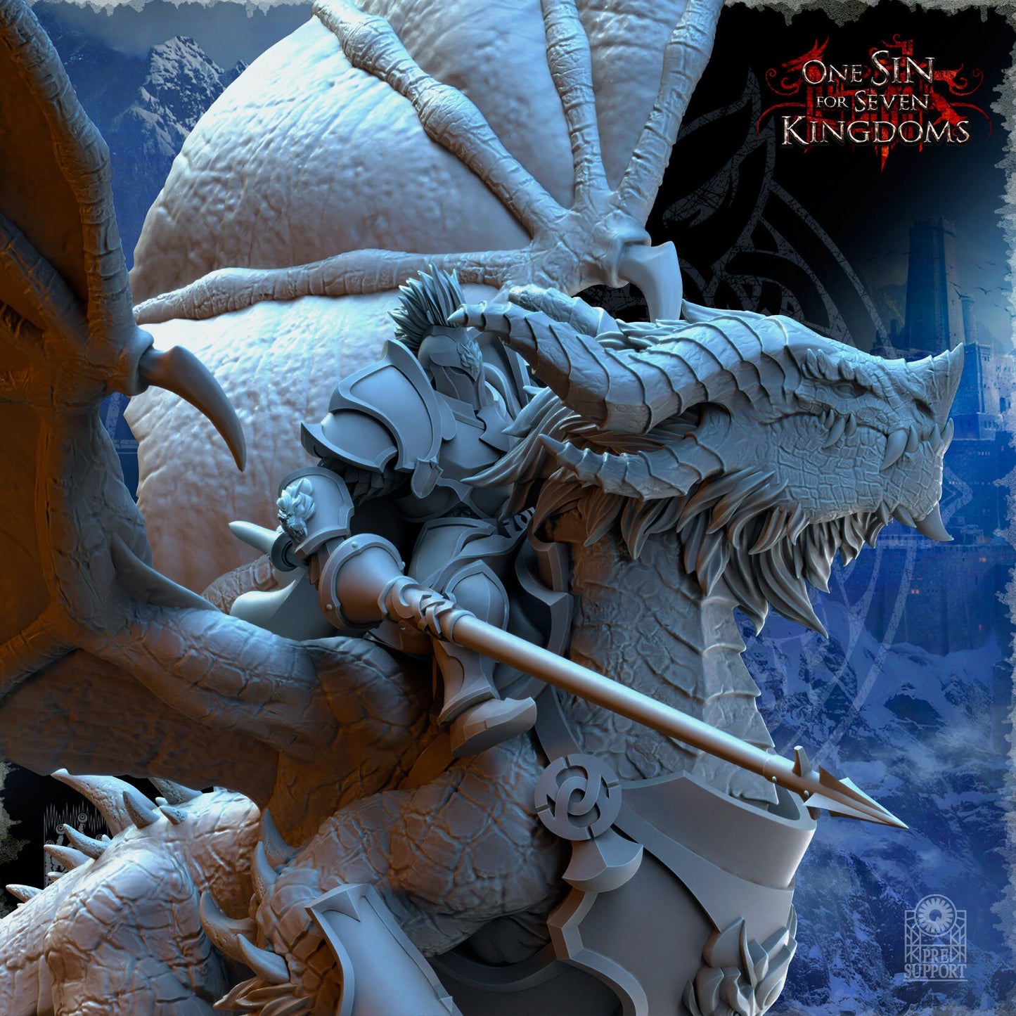 StormWolves Eternals Lord on Drake | The Beholder Miniatures | Compatible with D&D/AoS | Fantasy | Tabletop RPG
