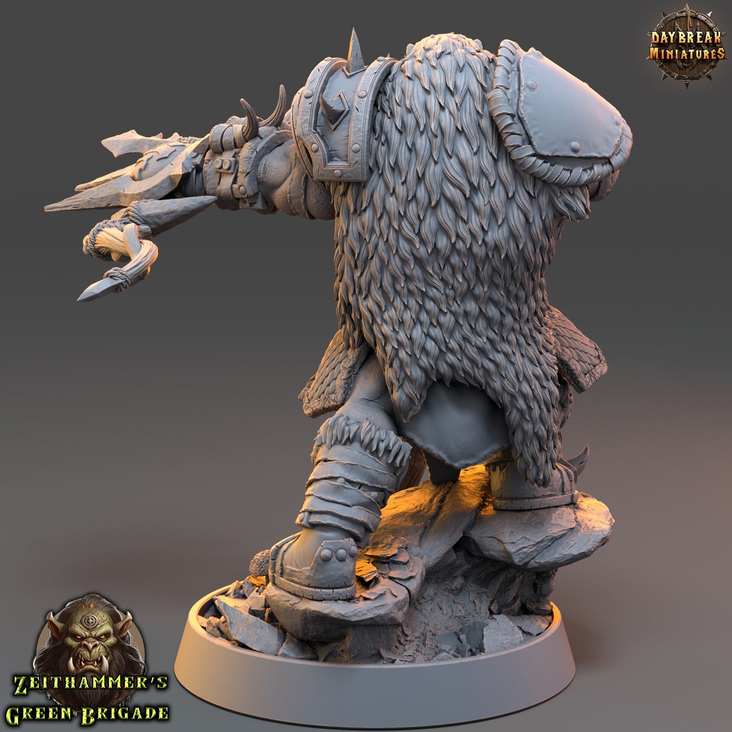 Orc Warrior with Bow | DayBreak Miniatures | Compatible with D&D/AOS | Fantasy | Tabletop
