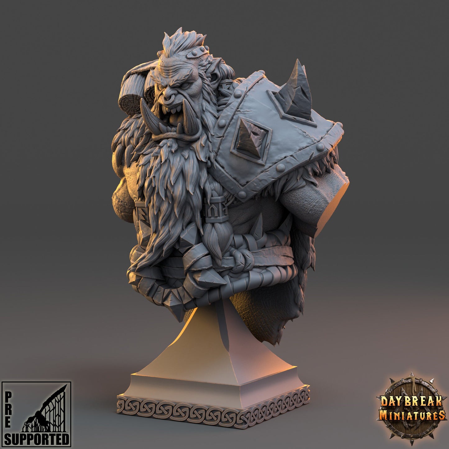 Rutger Gausshammer Bust | DayBreak Miniatures | Compatible with D&D/AOS | Fantasy | Tabletop
