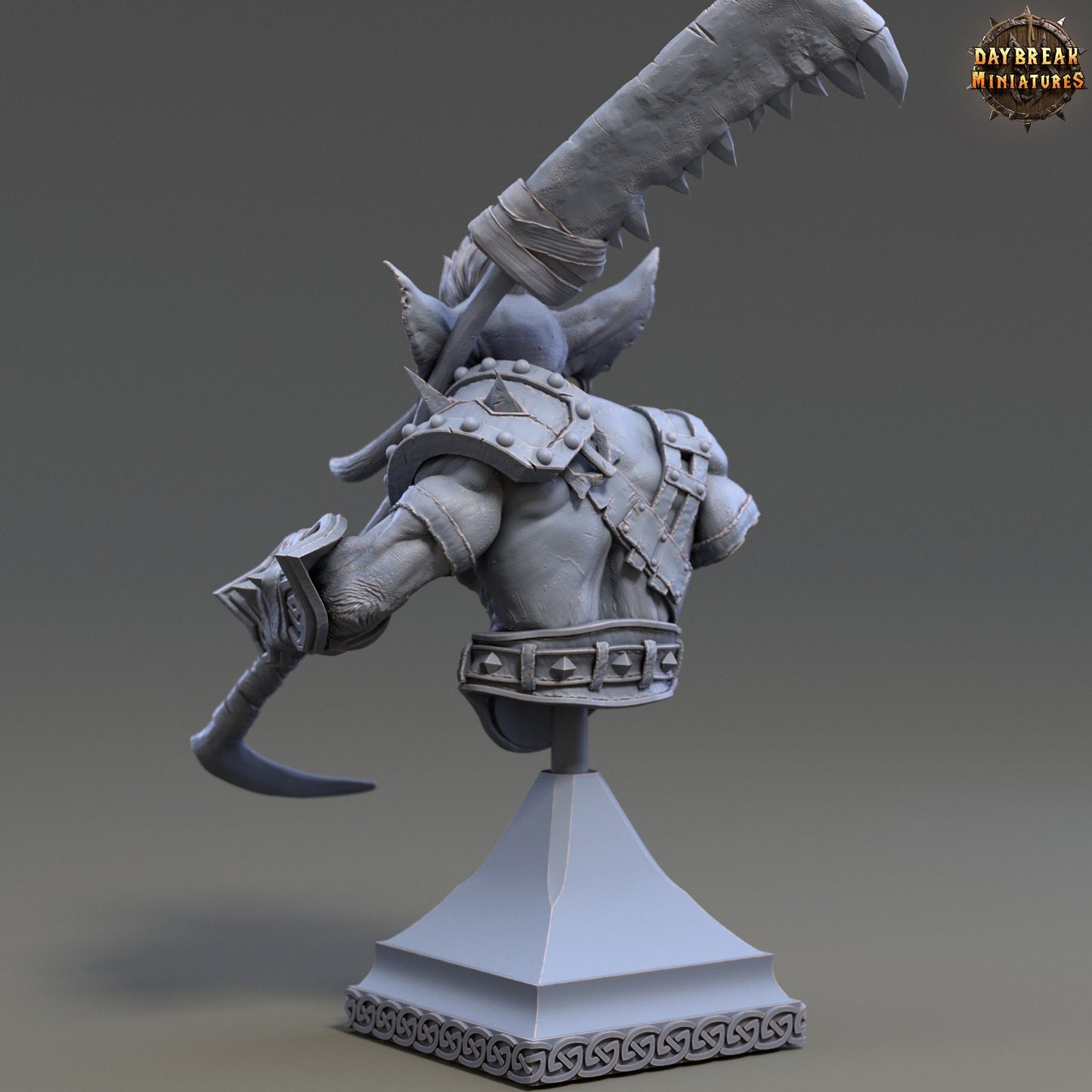 Ugnaar Geesho Bust | DayBreak Miniatures | Compatible with D&D/AOS | Fantasy | Tabletop