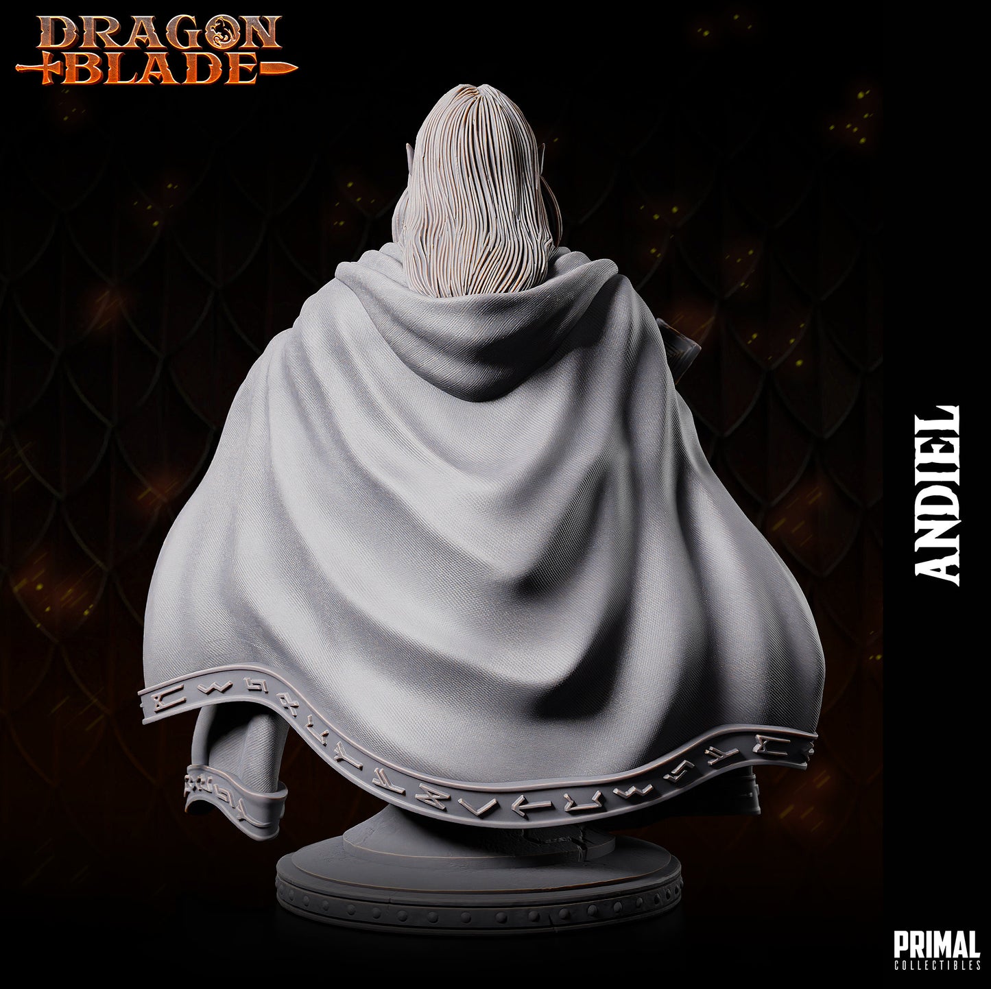 Dark Elf Wizard Andiel Bust | Primal Collectibles | Compatible with D&D/AoS | Fantasy