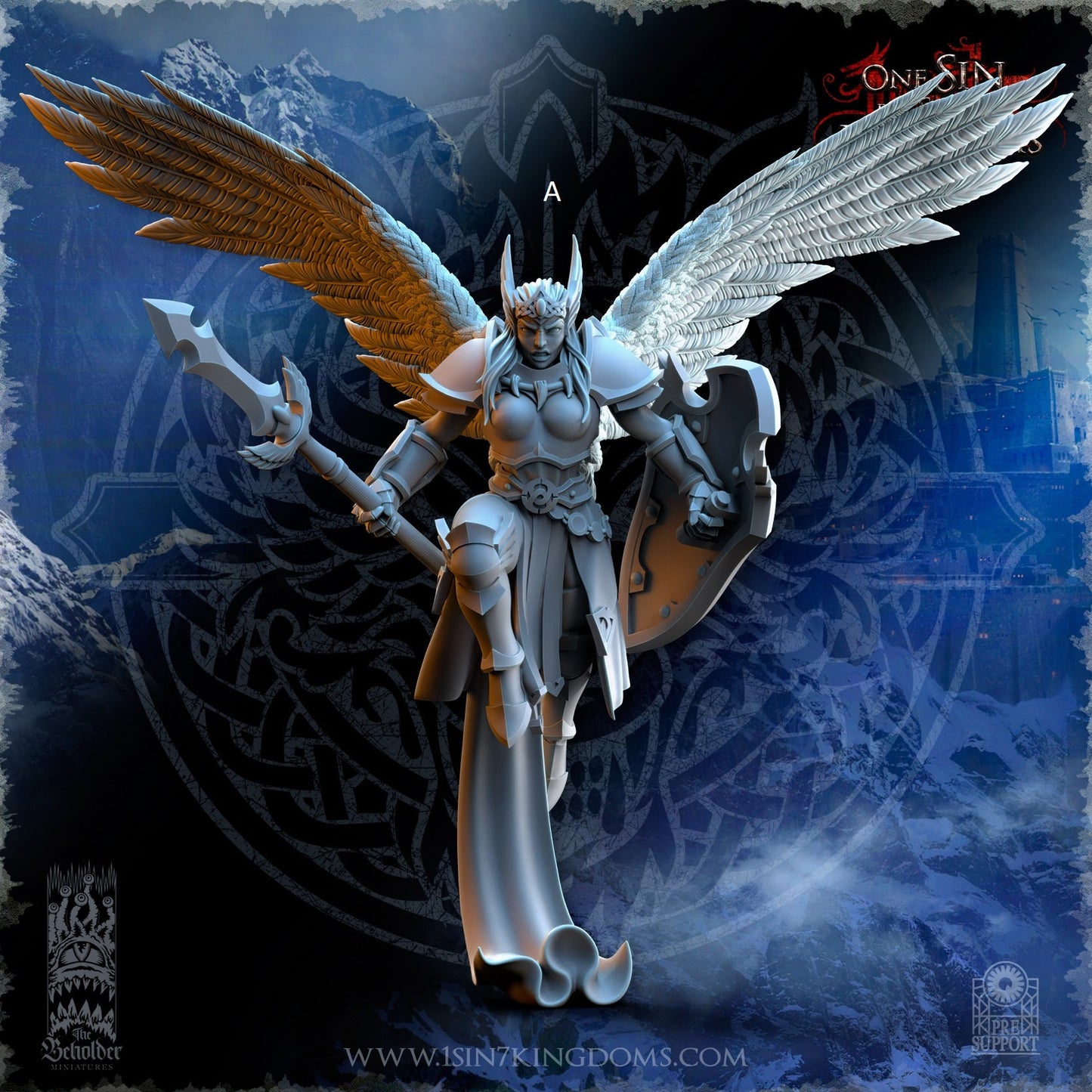 Storm Wolves Valkyrie Eternals | The Beholder Miniatures | Compatible with D&D/AoS | Fantasy | Tabletop RPG