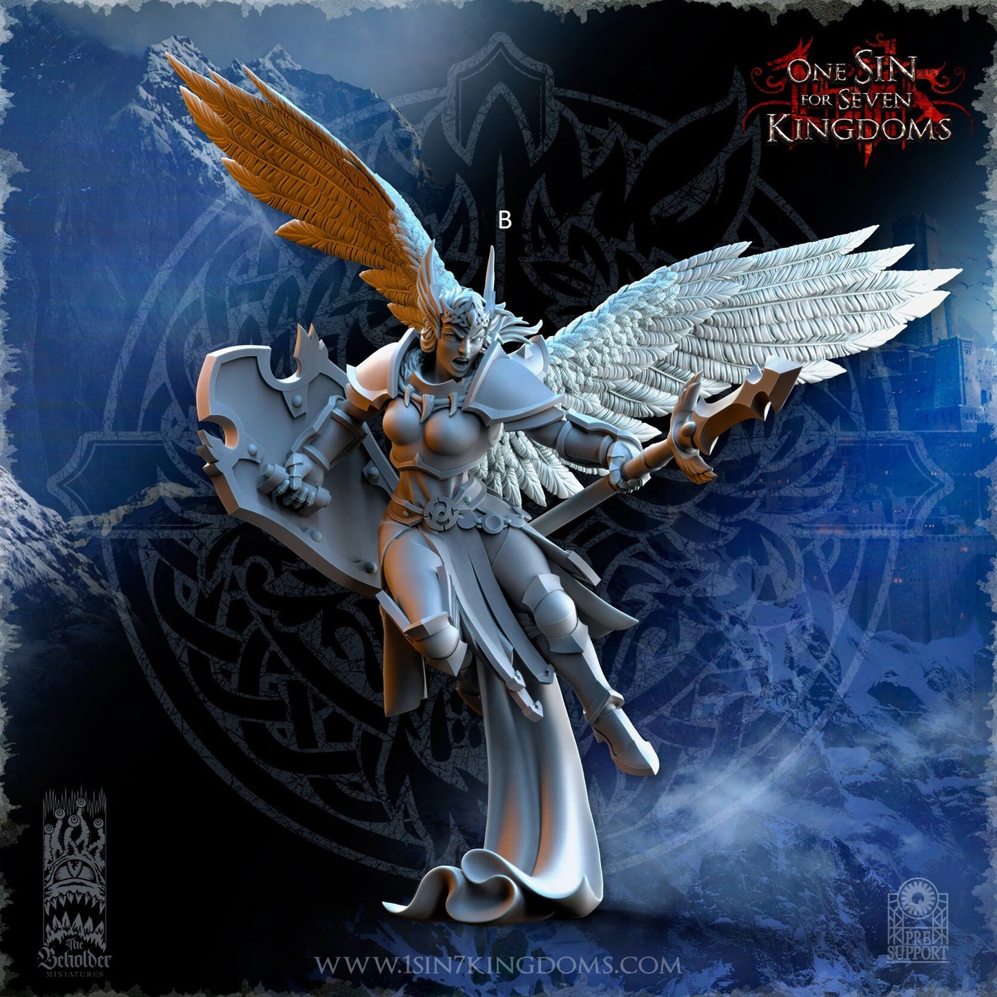 Storm Wolves Valkyrie Eternals | The Beholder Miniatures | Compatible with D&D/AoS | Fantasy | Tabletop RPG