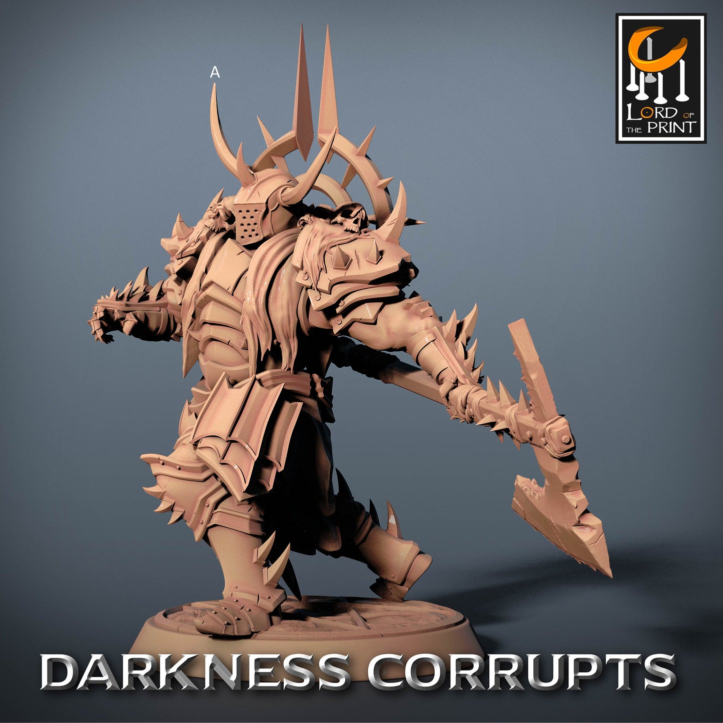 Dark Knight with Axe | Rescale Miniatures | Compatible with D&D/AoS | Fantasy | Tabletop RPG