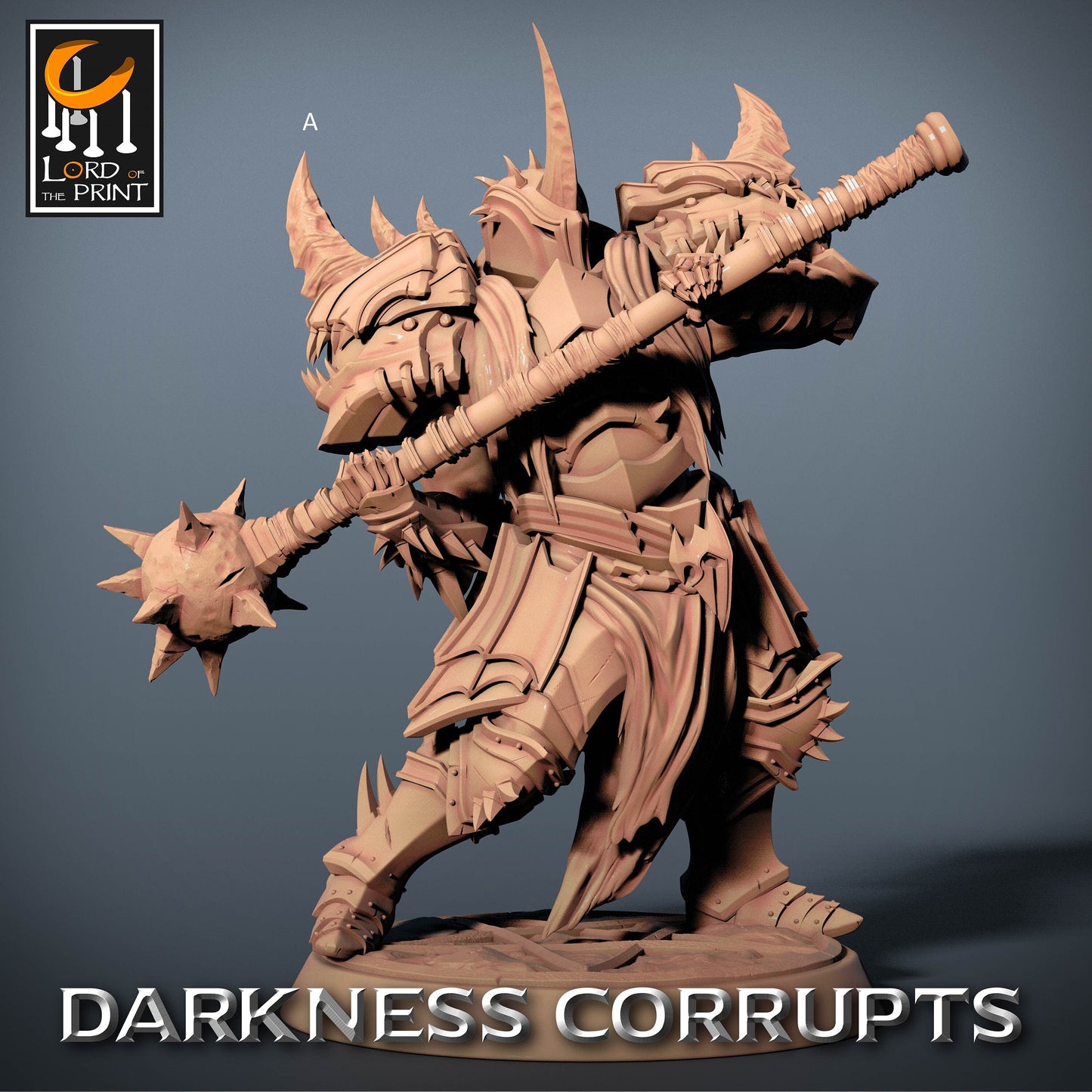 Dark Knight with Mace | Rescale Miniatures | Compatible with D&D/AoS | Fantasy | Tabletop RPG