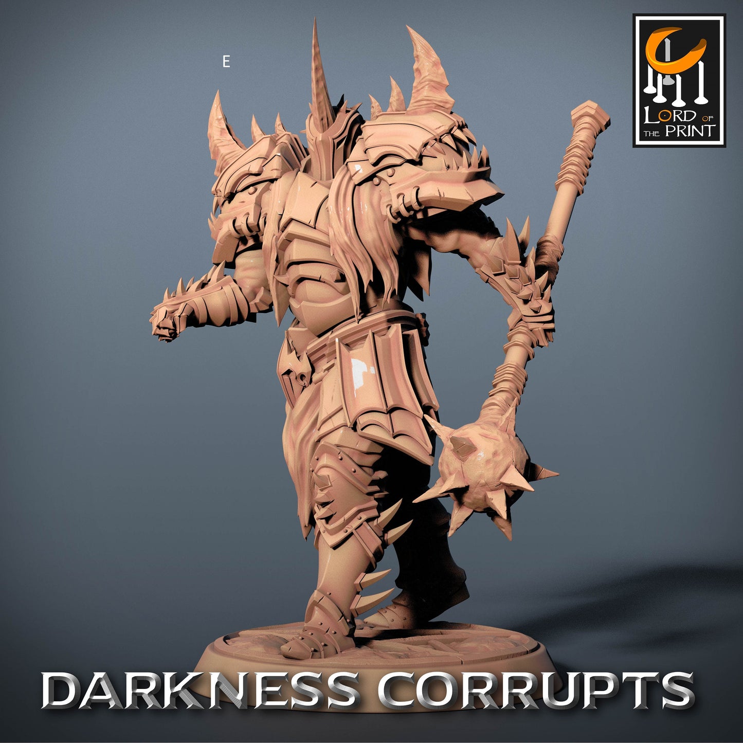 Dark Knight with Mace | Rescale Miniatures | Compatible with D&D/AoS | Fantasy | Tabletop RPG