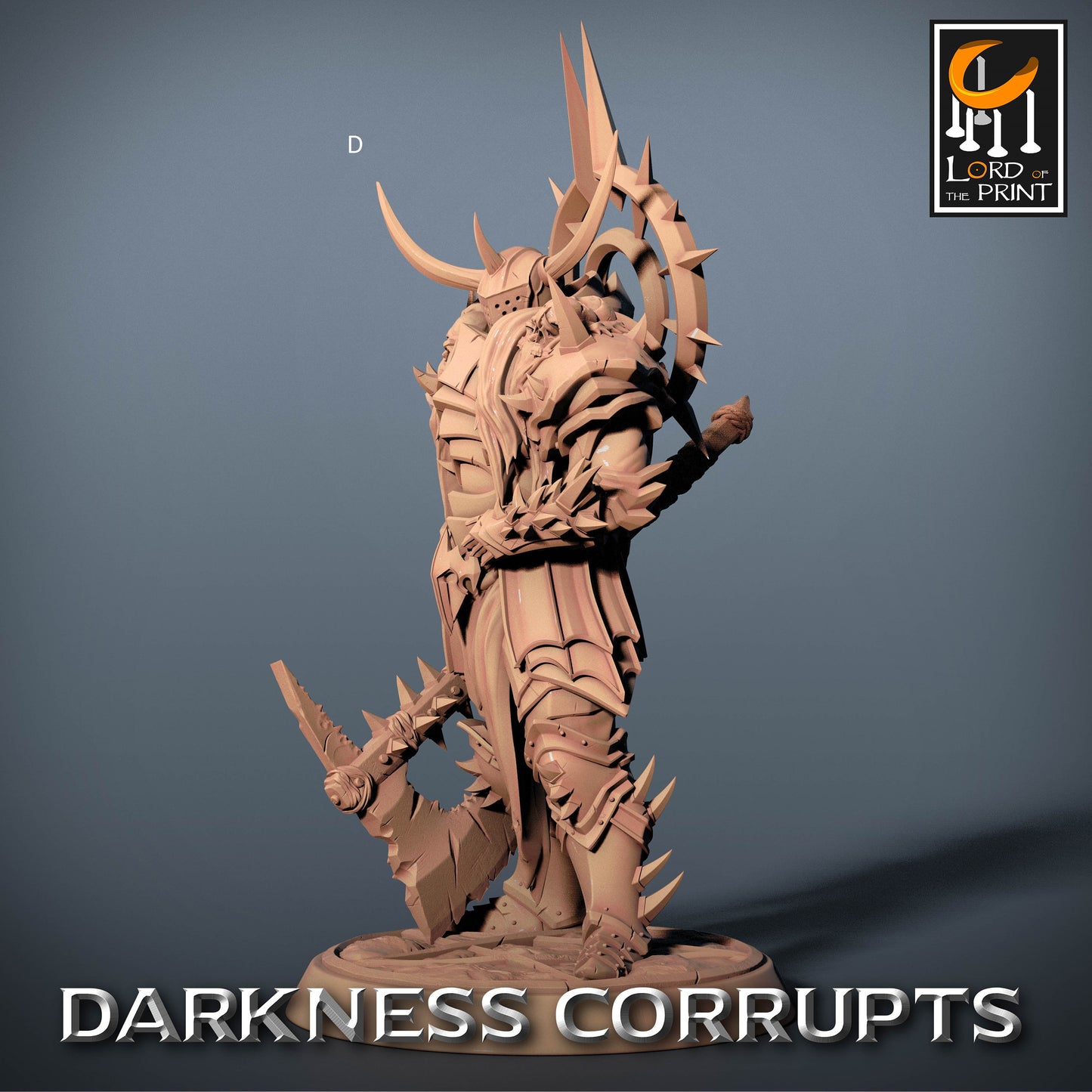 Dark Knight with Axe | Rescale Miniatures | Compatible with D&D/AoS | Fantasy | Tabletop RPG