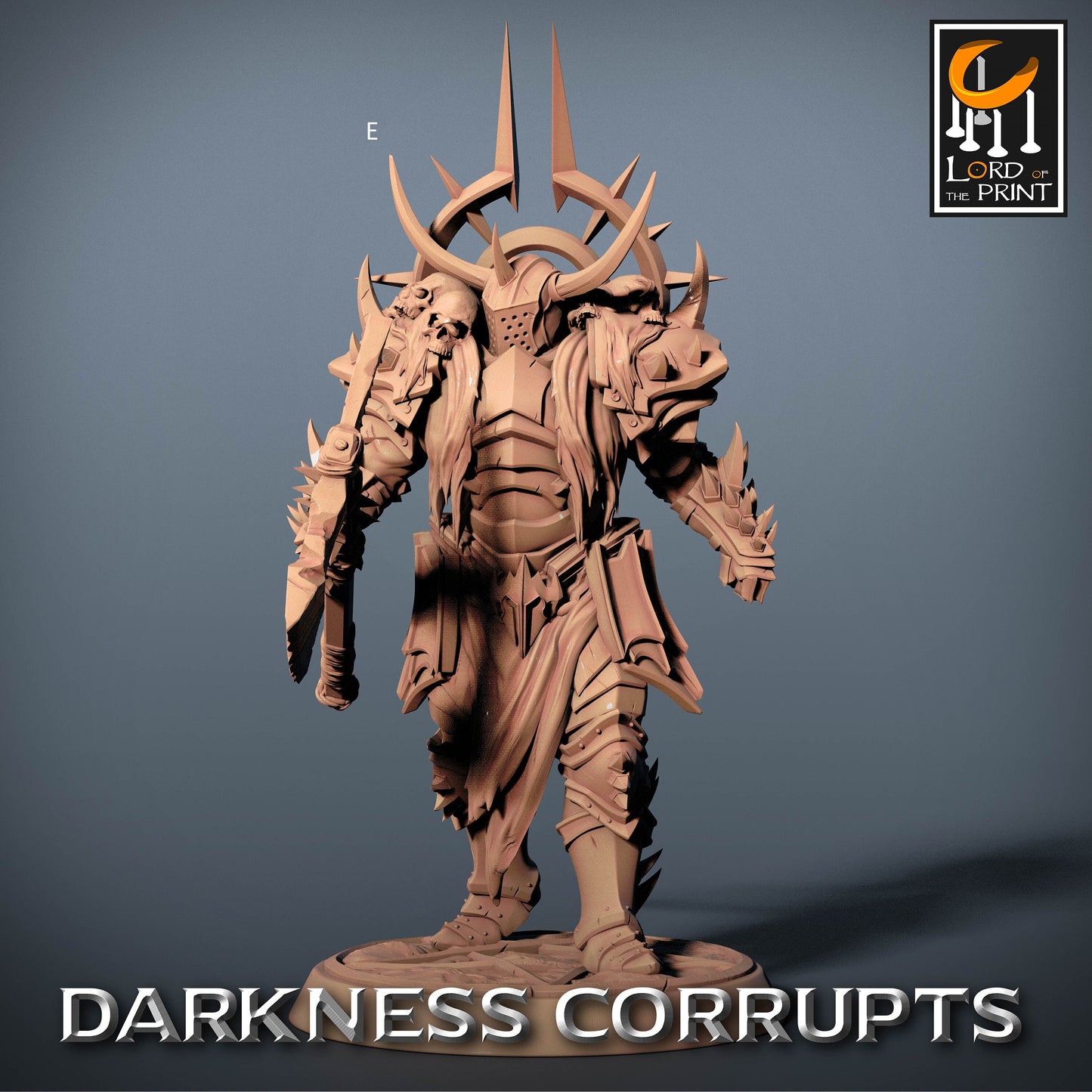 Dark Knight with Axe | Rescale Miniatures | Compatible with D&D/AoS | Fantasy | Tabletop RPG
