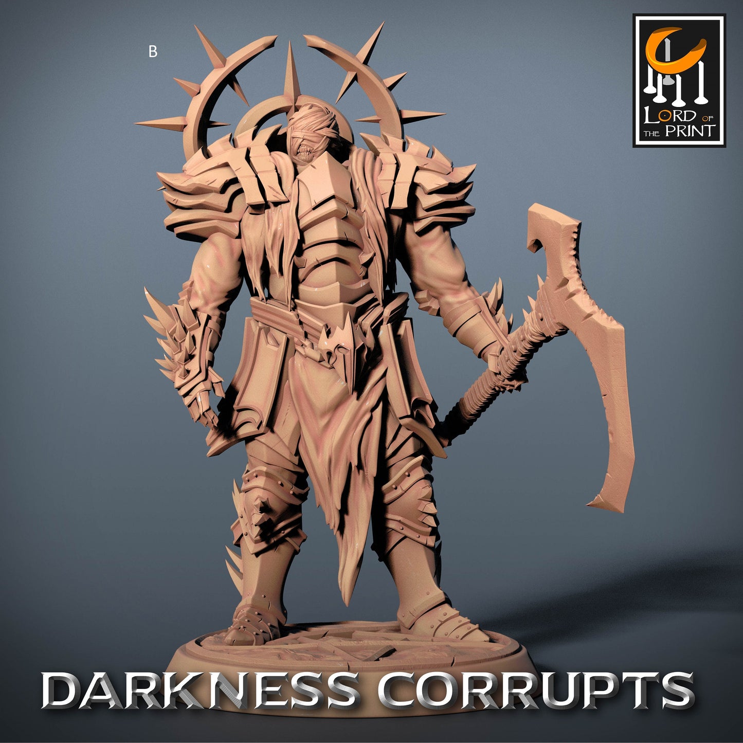 Dark Knight with Scythe | Rescale Miniatures | Compatible with D&D/AoS | Fantasy | Tabletop RPG