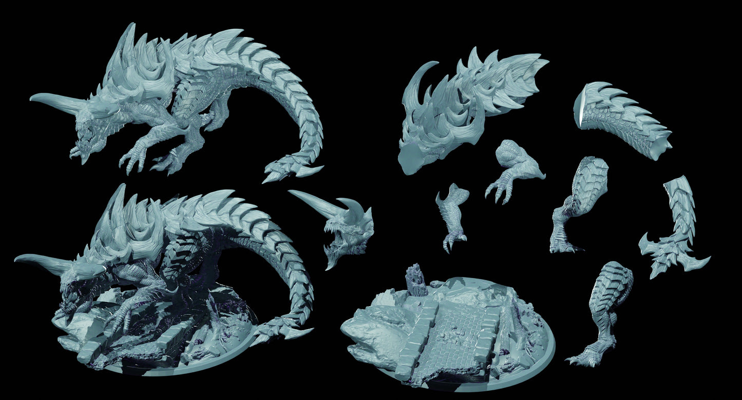 Tarrasque | Rescale Miniatures | Compatible with D&D/AoS | Fantasy | Tabletop RPG