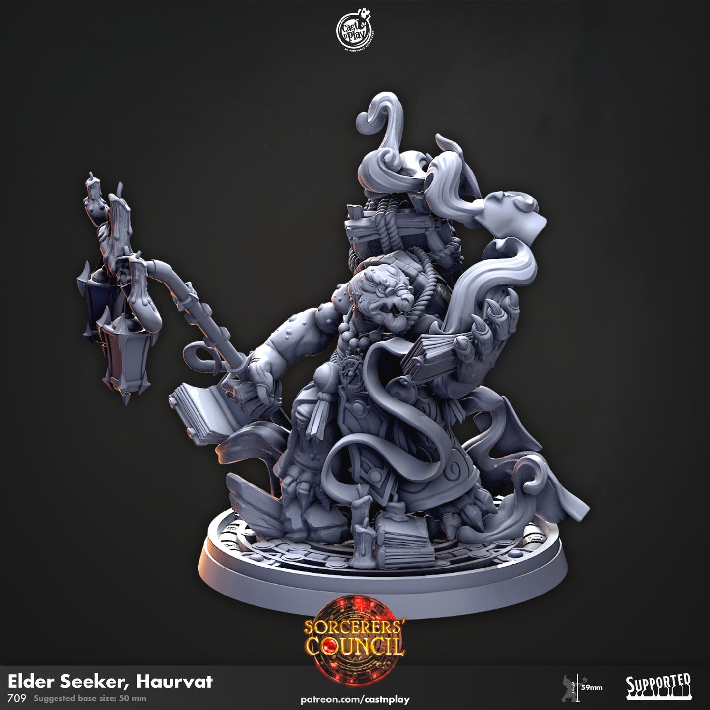 Huarvat Tortle Mage | CastnPlay | Compatible with D&D/AoS | Fantasy