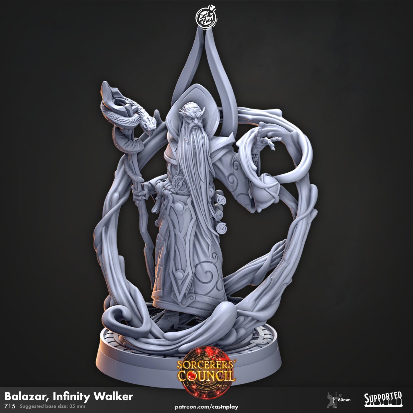 Balazaar Elder Wizard | CastnPlay | Compatible with D&D/AoS | Fantasy