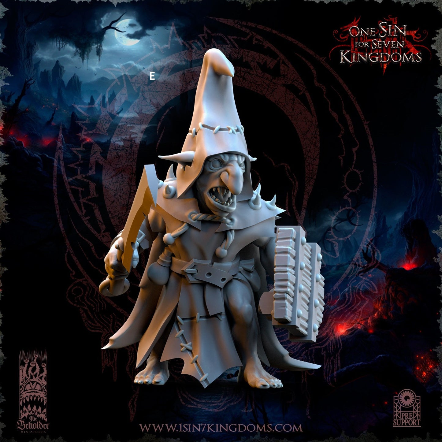 Black Horde Goblin One Handed Weapon and Shield | The Beholder Miniatures | Compatible with D&D/AoS | Fantasy | Tabletop RPG