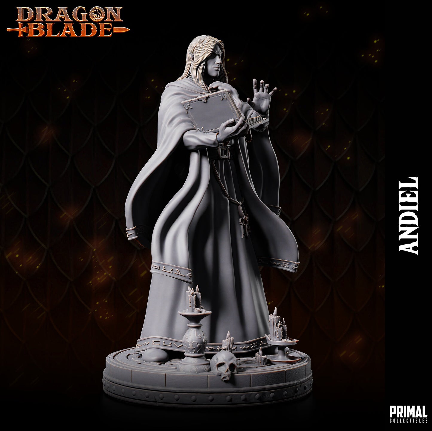 Dark Elf Wizard | Primal Collectibles | Compatible with D&D/AoS | Fantasy