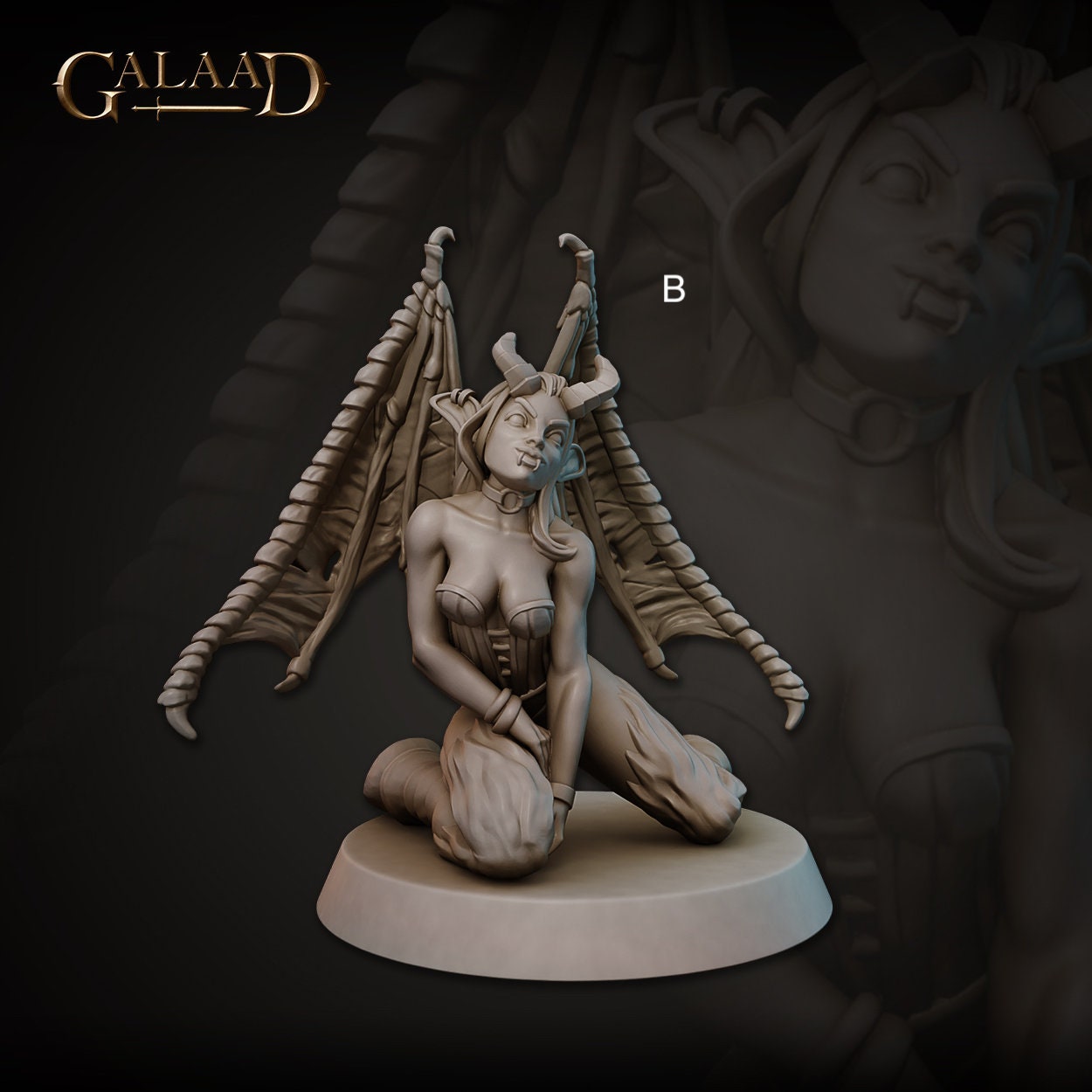 Succubus | Galaad Miniatures | Compatible with D&D/AoS | Fantasy | Tabletop RPG