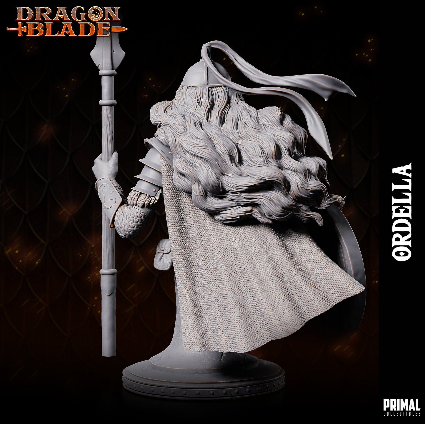 Female Warrior Ordella Bust | Primal Collectibles | Compatible with D&D/AoS | Fantasy