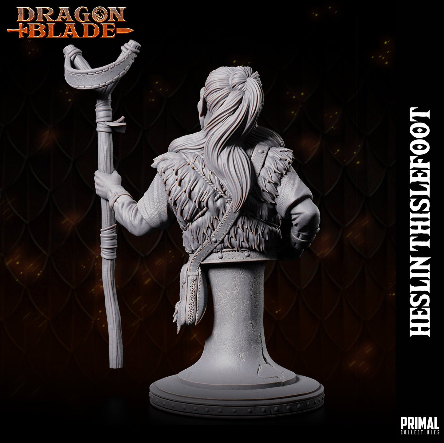 Halfling Heslin Bust | Primal Collectibles | Compatible with D&D/AoS | Fantasy