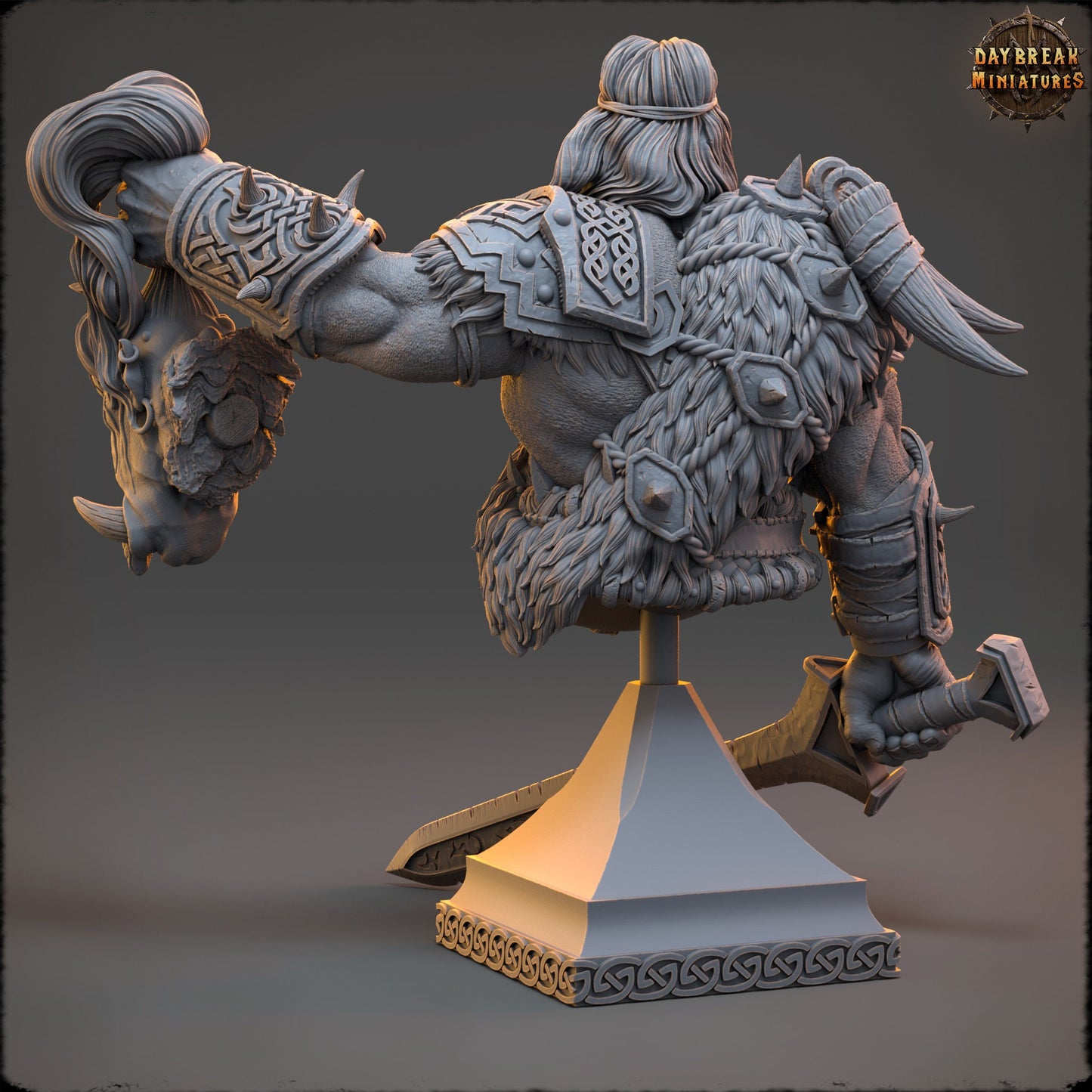 Orc Hunter Silas Bust | DayBreak Miniatures | Compatible with D&D/AOS | Fantasy | Tabletop