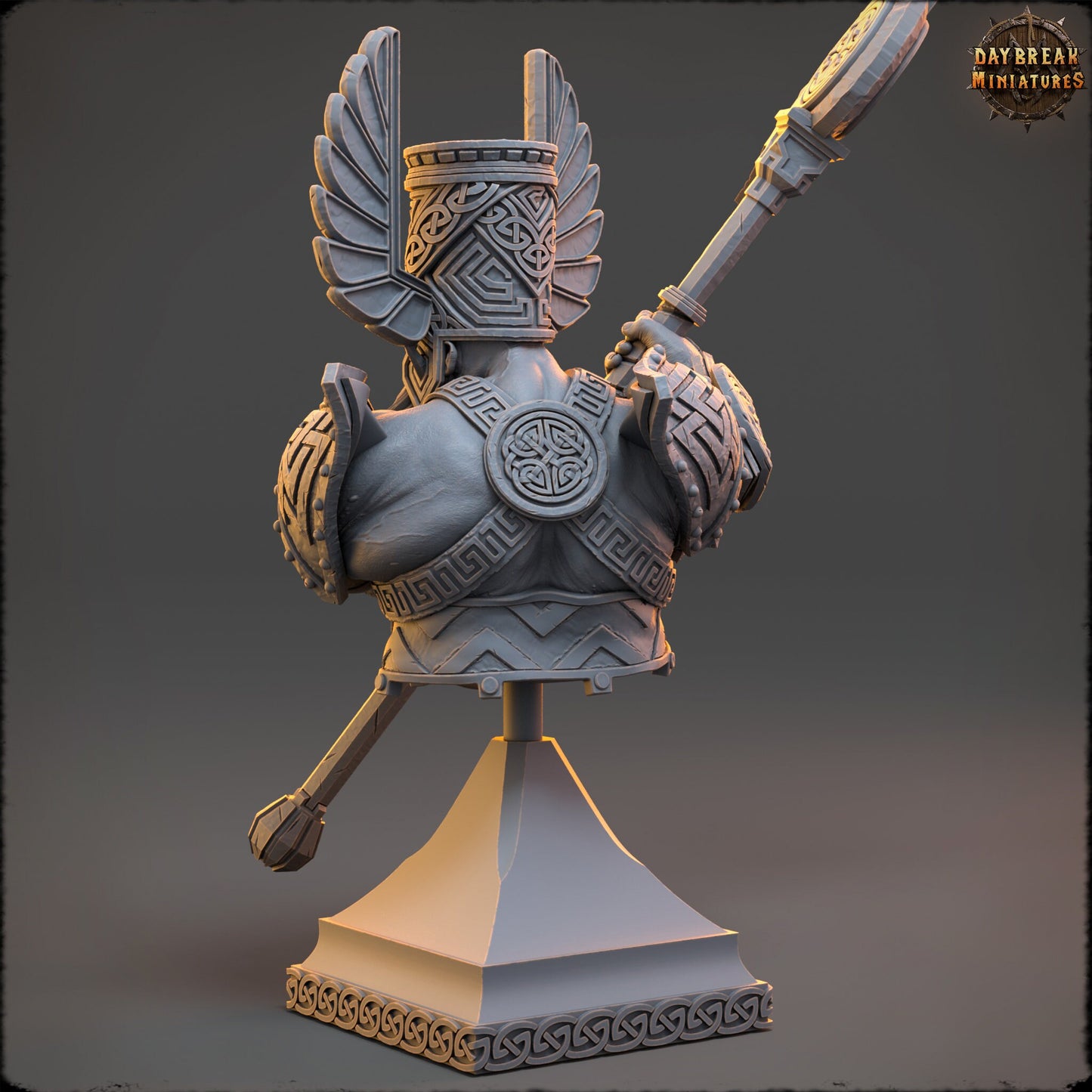 Dwarf Warrior Rauban Bust | DayBreak Miniatures | Compatible with D&D/AOS | Fantasy | Tabletop