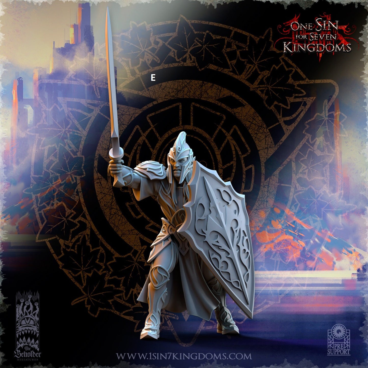 High Elf Sword and Shield | The Beholder Miniatures | Compatible with D&D/AoS | Fantasy | Tabletop RPG