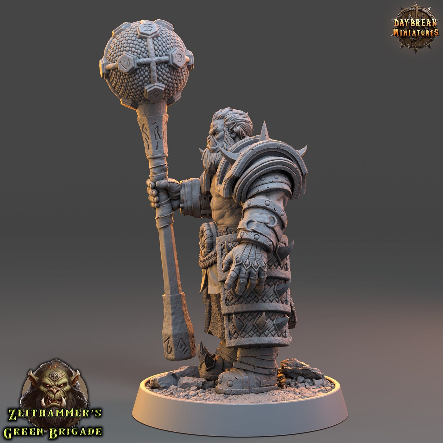 Orc General Gruzum | DayBreak Miniatures | Compatible with D&D/AOS | Fantasy | Tabletop