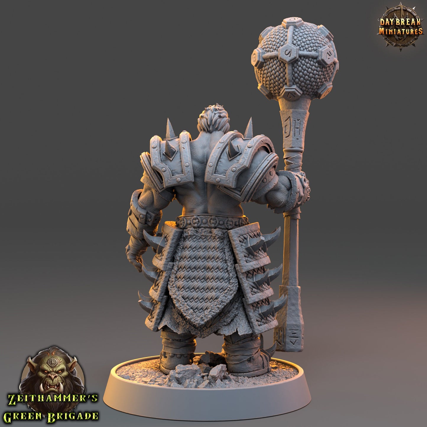 Orc General Gruzum | DayBreak Miniatures | Compatible with D&D/AOS | Fantasy | Tabletop