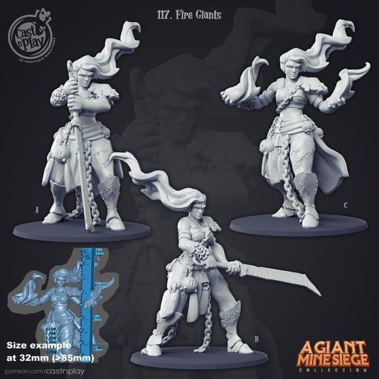 Fire Giants | CastnPlay | Compatible with D&D/AoS | Fantasy