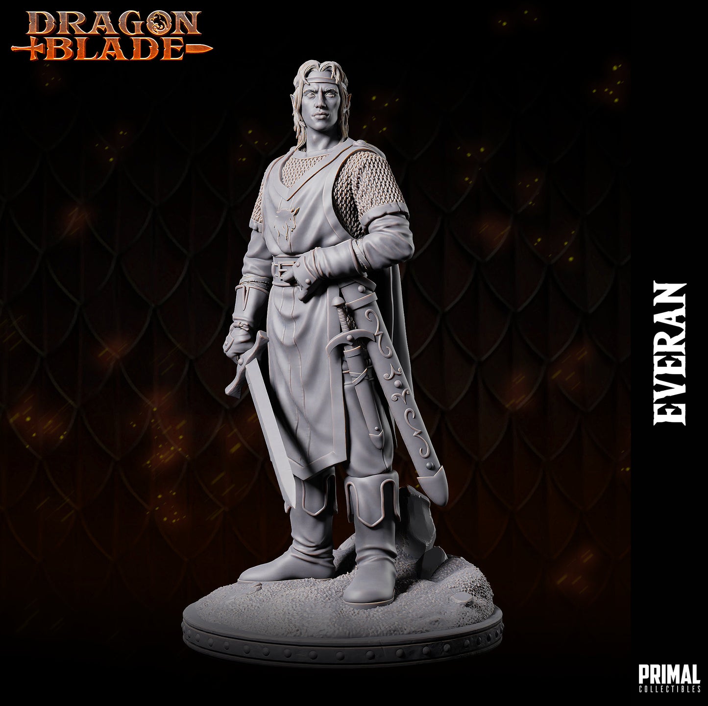 Elf Battle Mage Everan | Primal Collectibles | Compatible with D&D/AoS | Fantasy