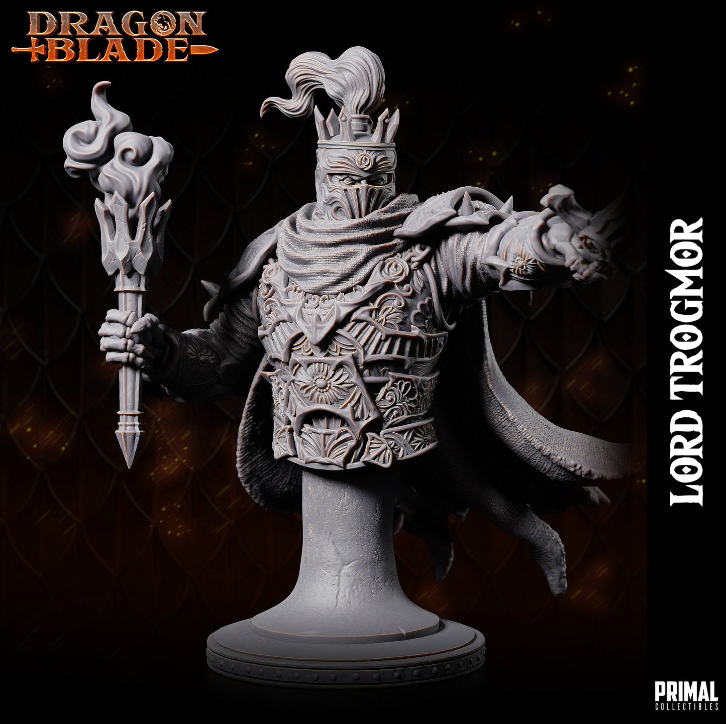 Lord Trogmor Bust | Primal Collectibles | Compatible with D&D/AoS | Fantasy