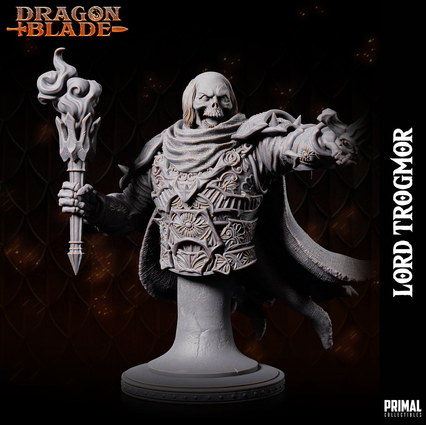 Lord Trogmor Bust | Primal Collectibles | Compatible with D&D/AoS | Fantasy