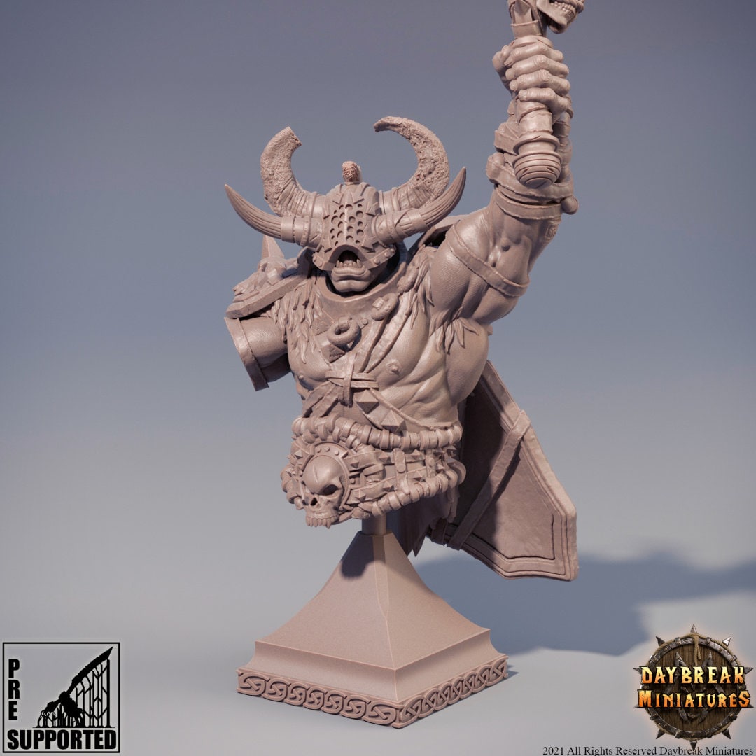 Marauder Proponezius Bust | DayBreak Miniatures | Compatible with D&D/AOS | Fantasy | Tabletop