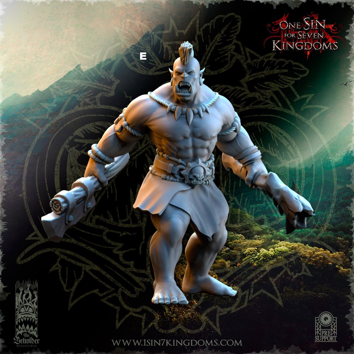 Savage Orc Dual Cleaver | The Beholder Miniatures | Compatible with D&D/AoS | Fantasy | Tabletop RPG