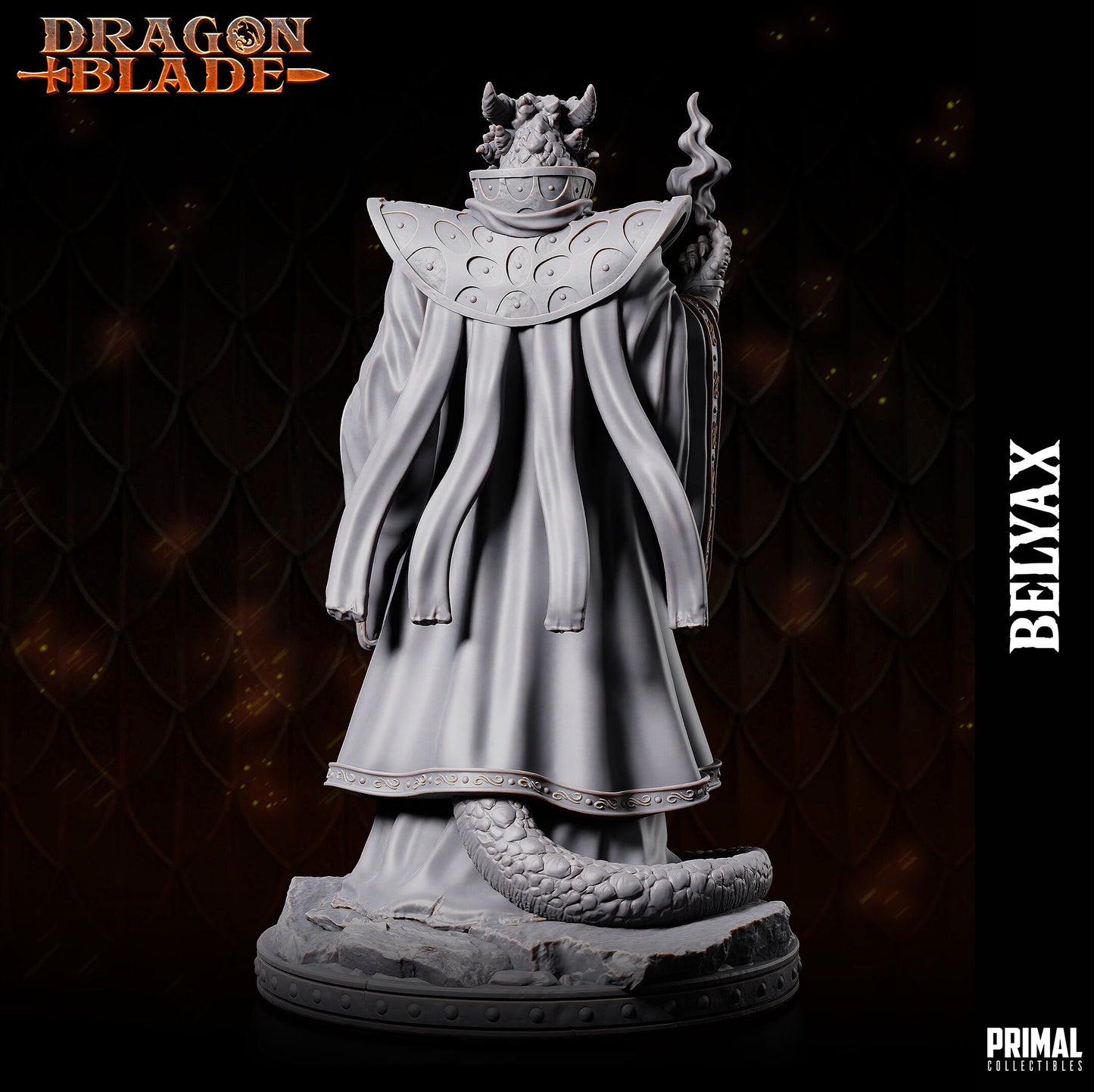 Draconian Wizard Belyax | Primal Collectibles | Compatible with D&D/AoS | Fantasy