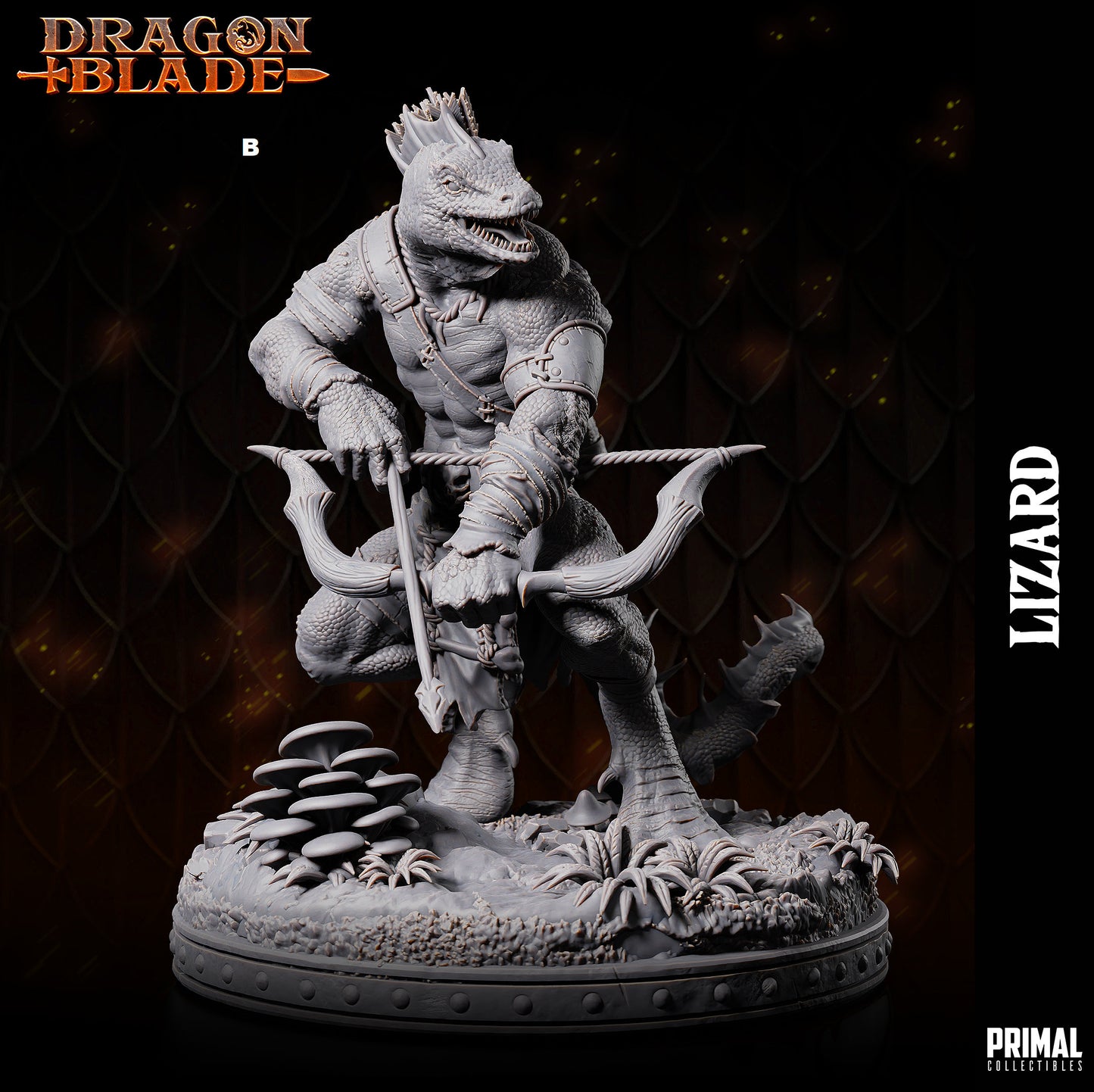 Lizard Men Warrior | Primal Collectibles | Compatible with D&D/AoS | Fantasy
