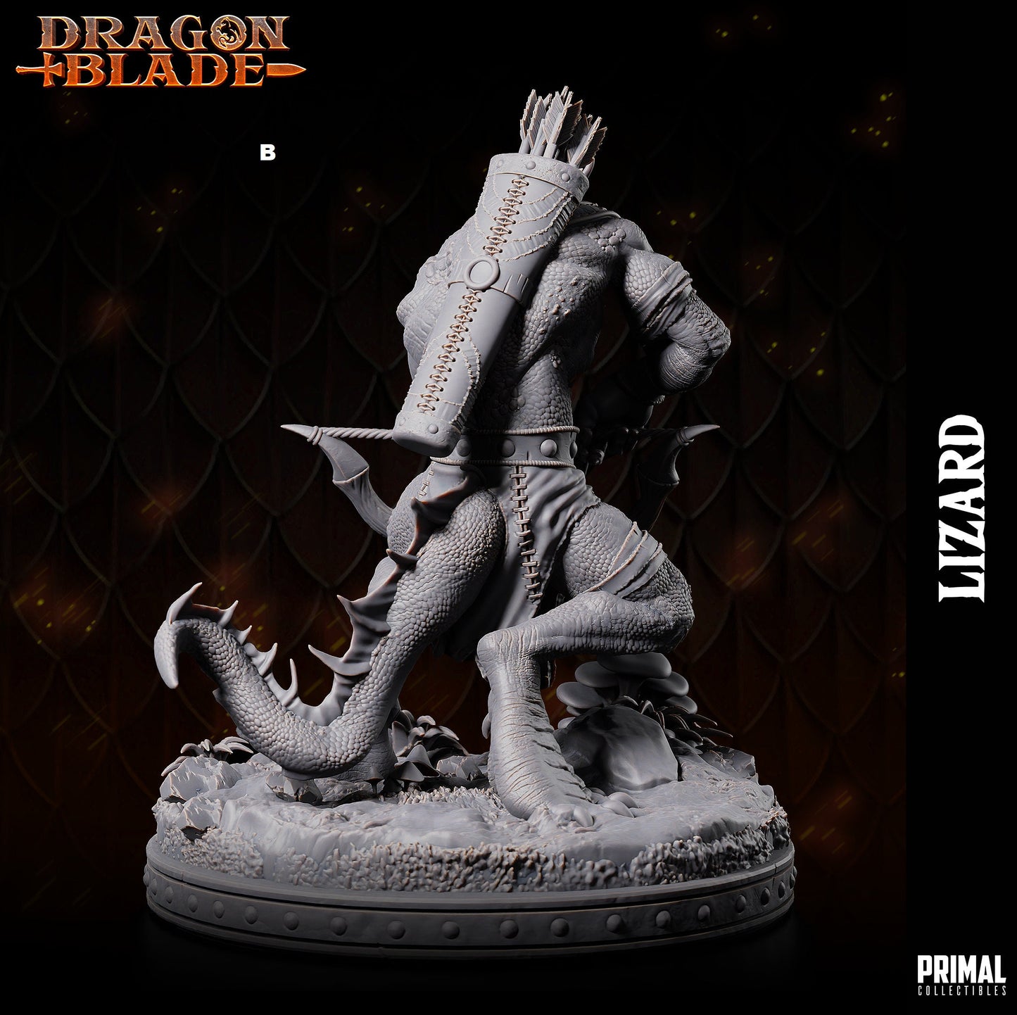 Lizard Men Warrior | Primal Collectibles | Compatible with D&D/AoS | Fantasy