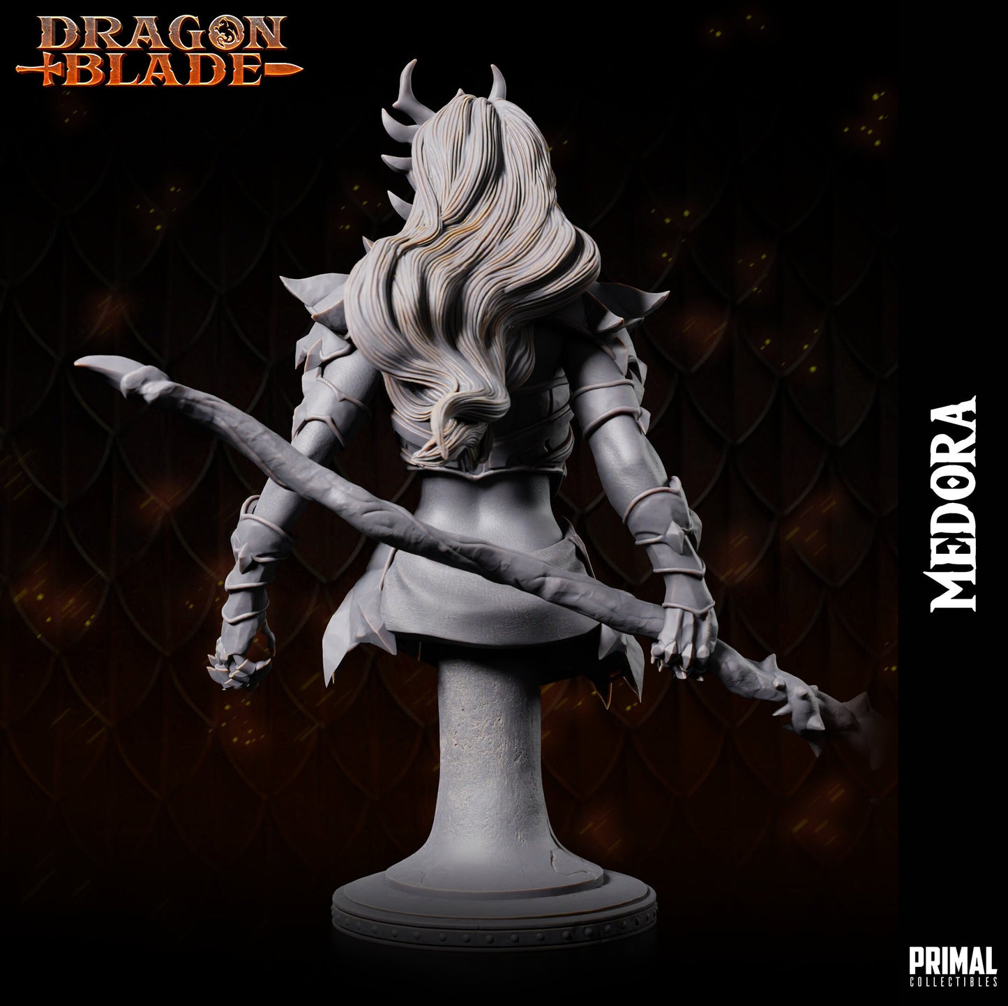 Dark Sorceress Medora Bust | Primal Collectibles | Compatible with D&D/AoS | Fantasy