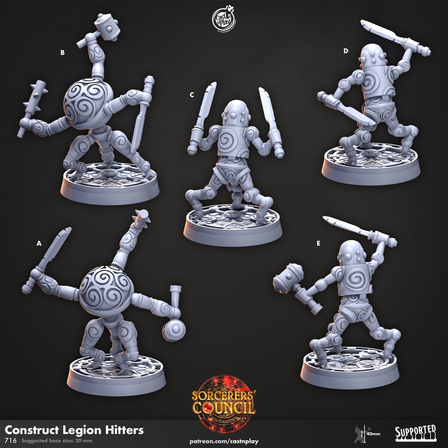 Construct Hitters | CastnPlay | Compatible with D&D/AoS | Fantasy | Tabletop RPG