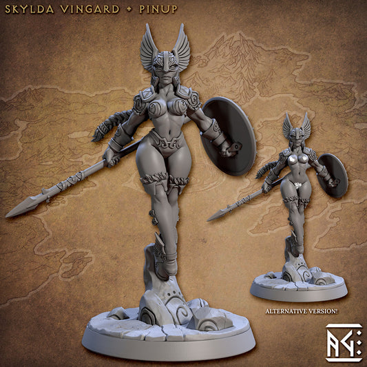 Female Northmen Valkyrie | Artisan Guild Miniatures | Compatible with D&D/AoS | Fantasy | Tabletop RPG