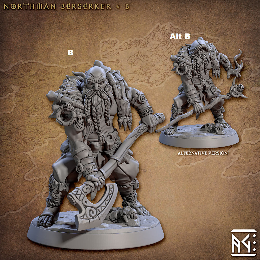 NorthMen Berserkers | Artisan Guild Miniatures | Compatible with D&D/AoS | Fantasy | Tabletop RPG