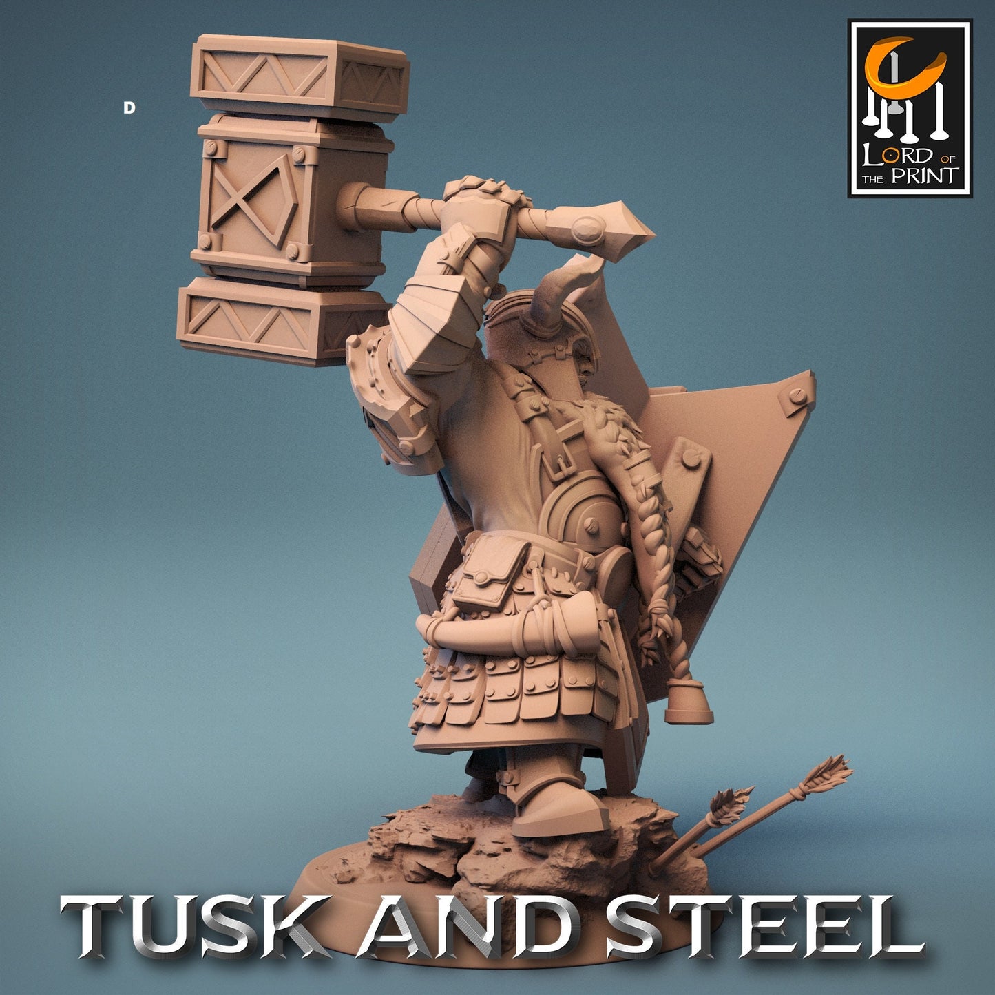 Dwarf Warrior Heavy Armour | Rescale Miniatures | Compatible with D&D/AoS | Fantasy | Tabletop RPG