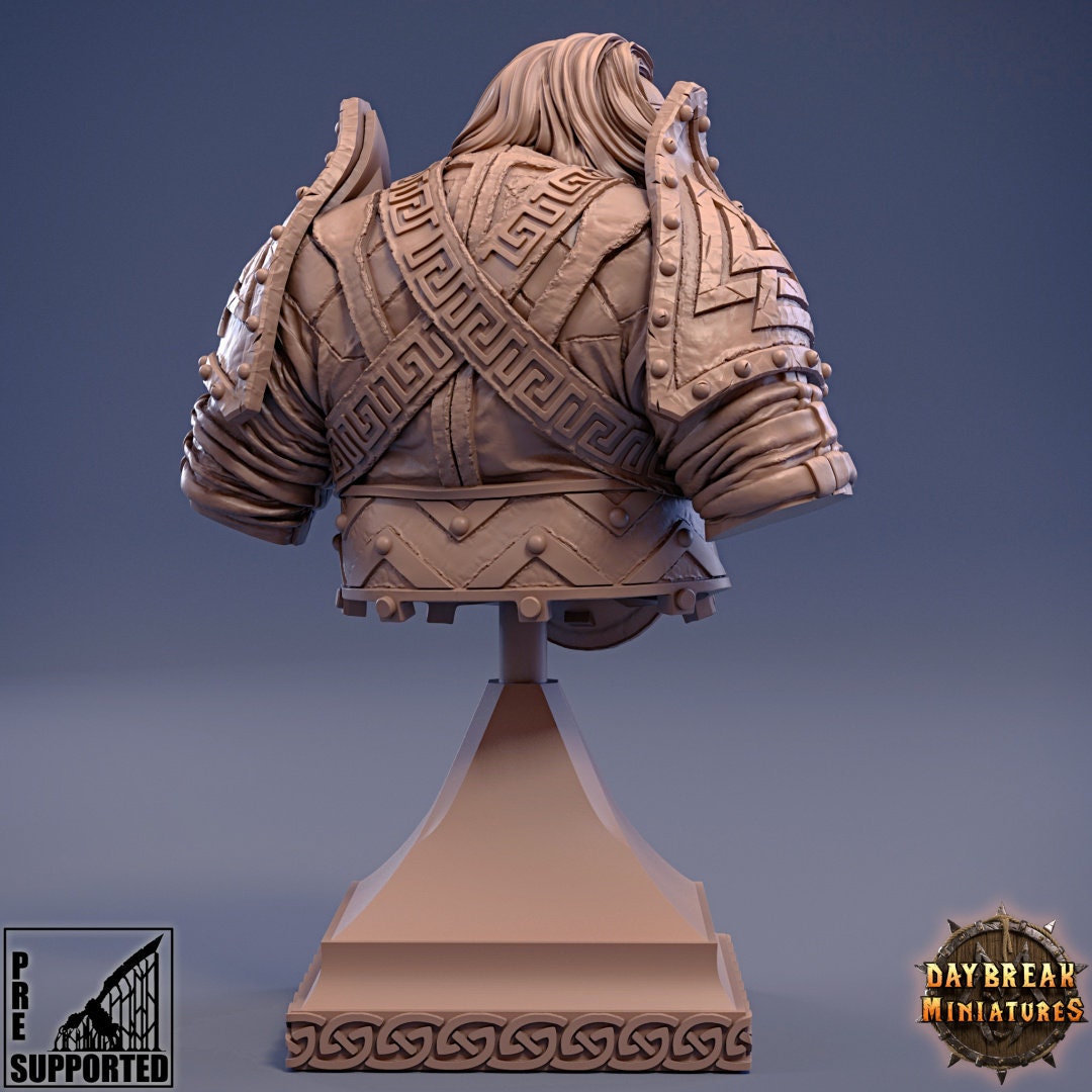 Dwarf Thane Ragnar Bust | DayBreak Miniatures | Compatible with D&D/AOS | Fantasy | Tabletop
