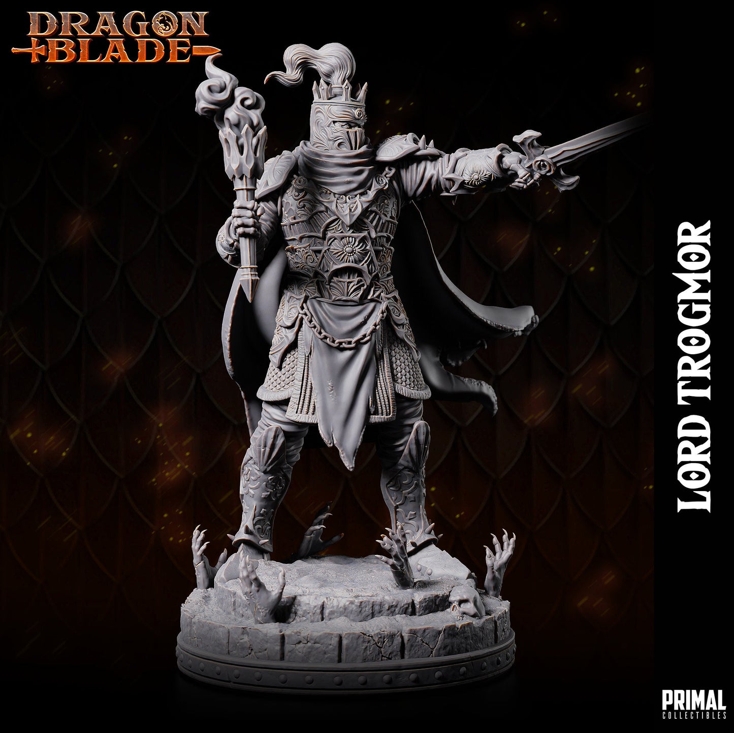 Chaos Lord Trogmor | Primal Collectibles | Compatible with D&D/AoS | Fantasy