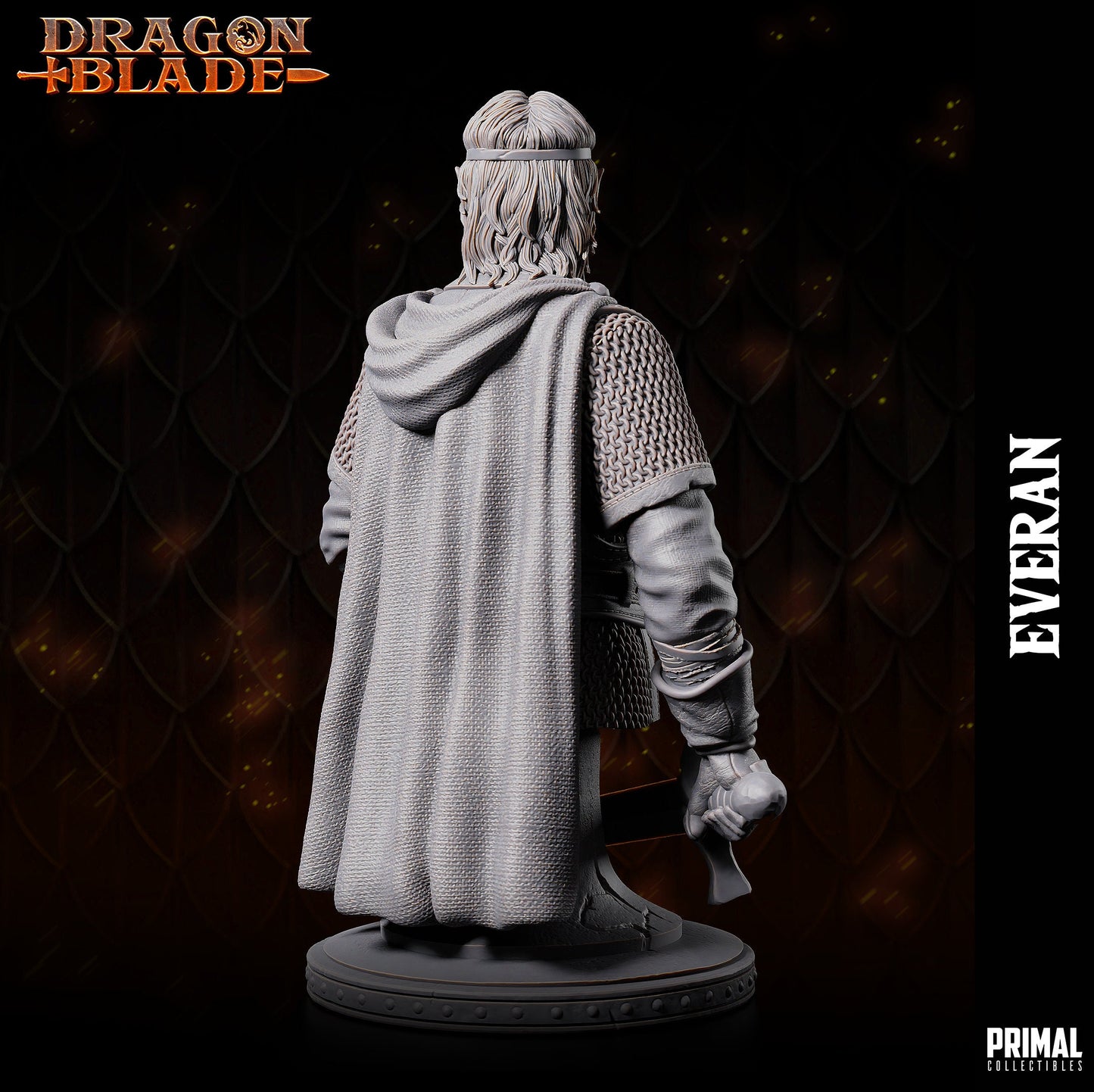 Elf Everan Bust | Primal Collectibles | Compatible with D&D/AoS | Fantasy