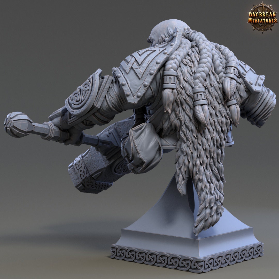 Dwarf Bouldus Bust | DayBreak Miniatures | Compatible with D&D/AOS | Fantasy | Tabletop