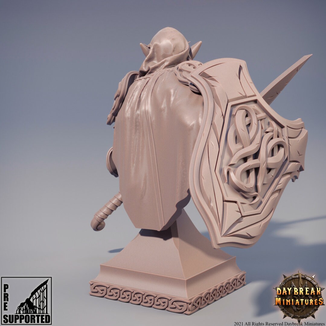 Elf Deitin Bust | DayBreak Miniatures | Compatible with D&D/AOS | Fantasy | Tabletop