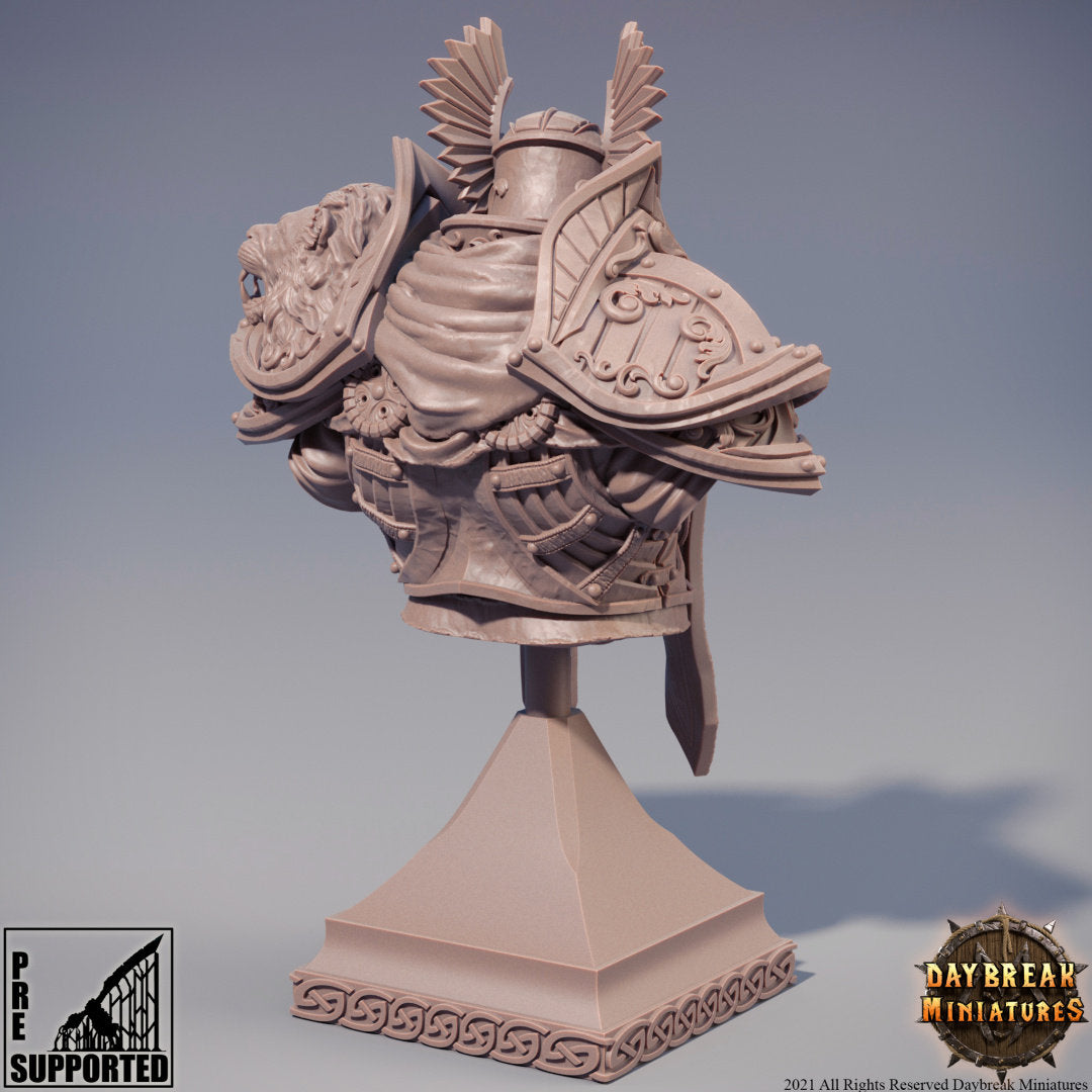 Paladin Thierry Bust | DayBreak Miniatures | Compatible with D&D/AOS | Fantasy | Tabletop