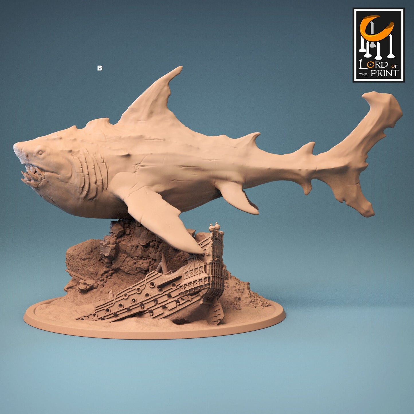 Megalodon | Rescale Miniatures | Compatible with D&D/AoS | Fantasy | Tabletop RPG