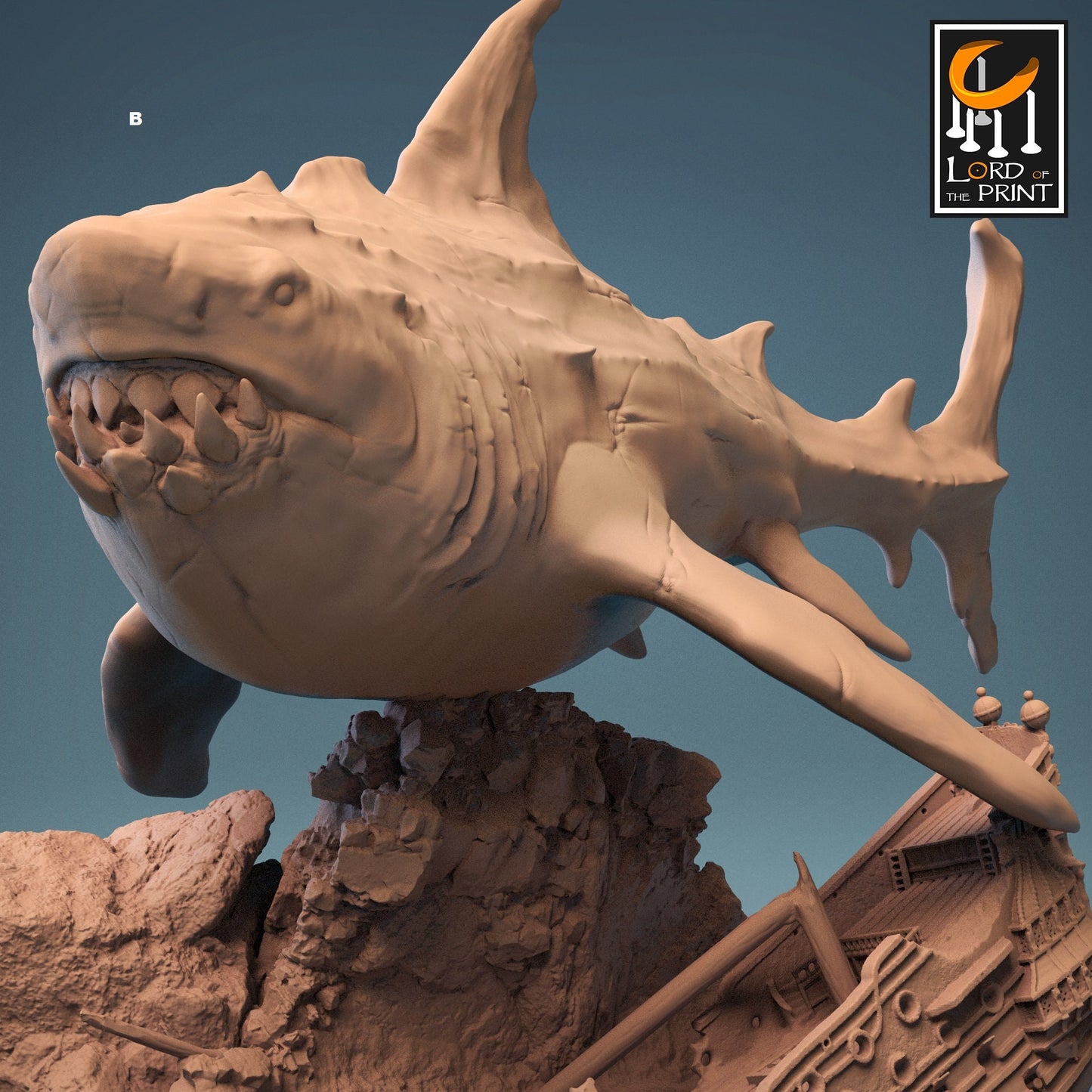Megalodon | Rescale Miniatures | Compatible with D&D/AoS | Fantasy | Tabletop RPG